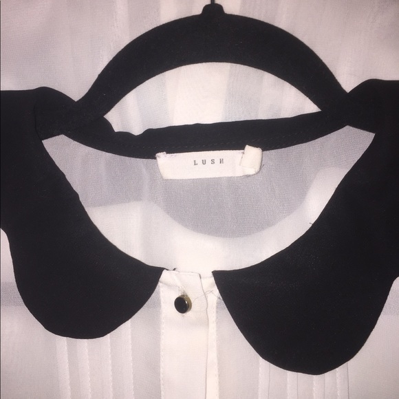 Lush button up sheer shirt - Picture 3 of 3